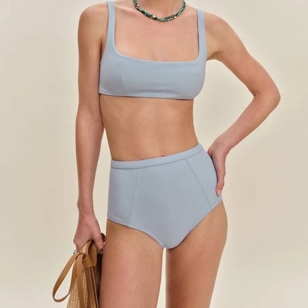 Reformation Azure Bikini Bottom Blue - Size L